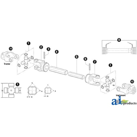 A & I Products Inner Tube 59.25" x2" x2" A-BP122441500